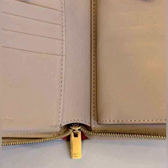 Celine Leather Colorblock Compact Wallet - Picture 4 of 6